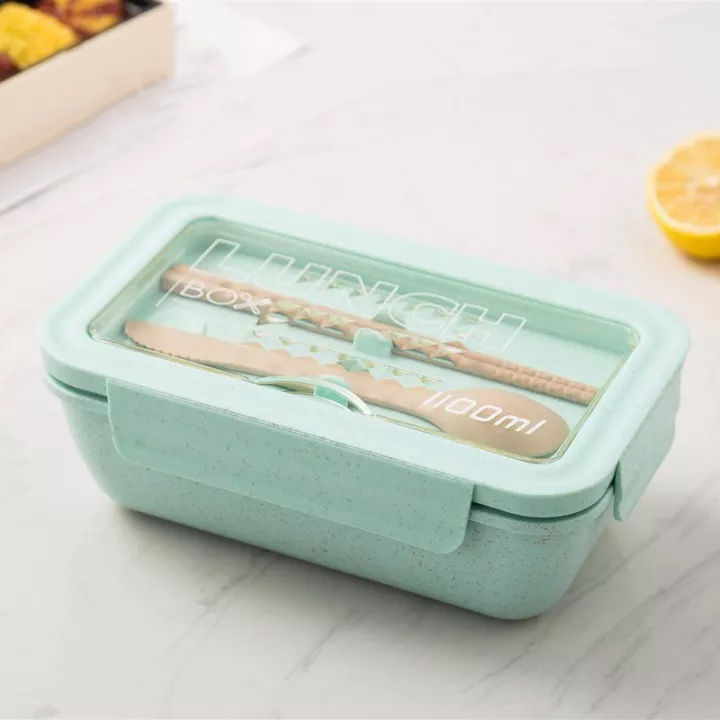 Beautiful Wheat Lunch Box Bento Kotak Bekal Makan Anak Jerami Gandum 1100ml