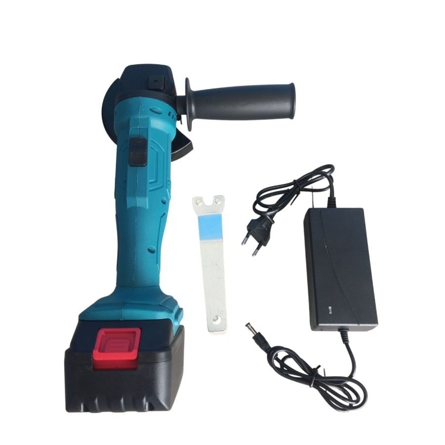 Gerinda Batrai 18 volt Cordless Mesin Gerinda Potong Kayu Besi 4 inch Angle Grinder