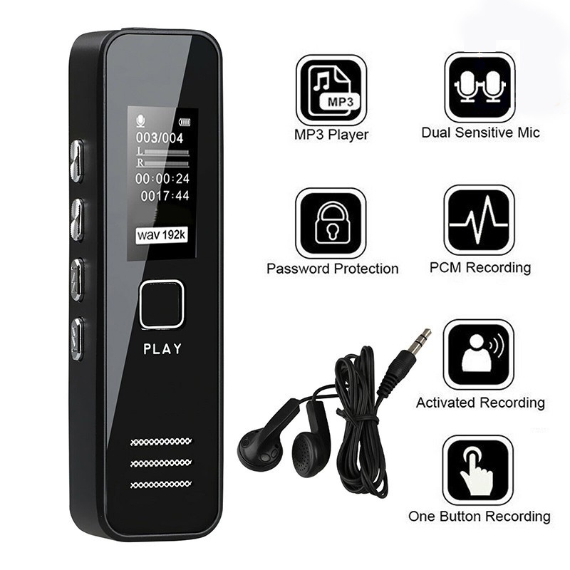 【Ready Stock】Voice Recorder Spy Recording Pen Recorder  Mp3 Player Perekam Suara Recorder Voice Kualitas Suara HD   Alat Perekam Suara Perekaman Otomatis