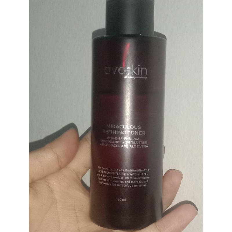 avoskin toner miraculous refining toner mrt exfo exfoliasi exfoliating