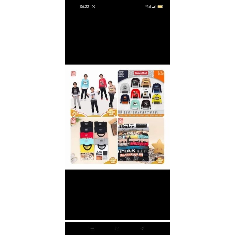 Kaos Anak Edisi Sahabat Nabi