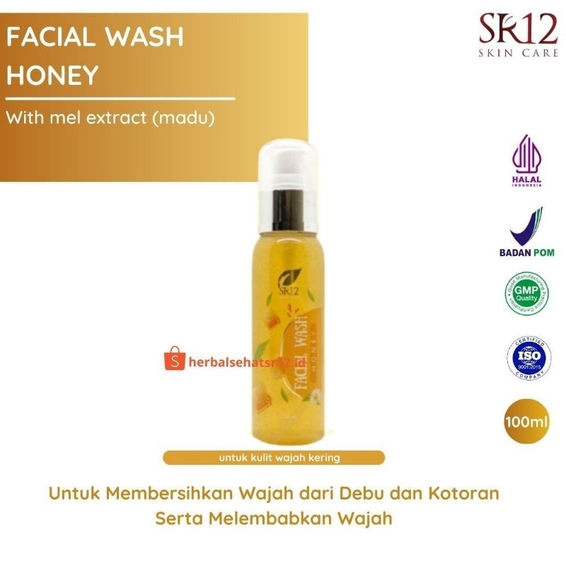 FACIAL WASH HONEY SR12 - SABUN MUKA KULIT KERING DAN SENSITIF