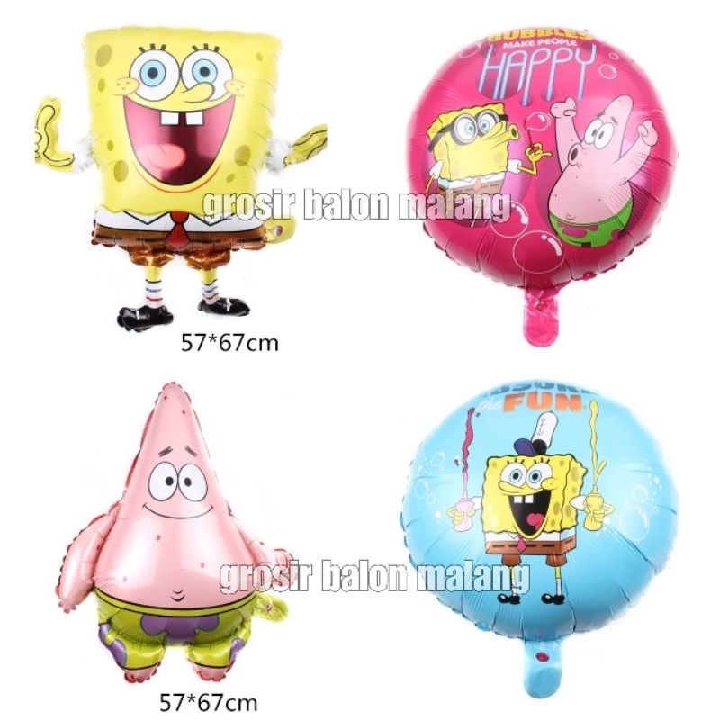 balon spongebob patrick tanggung jumbo badan bulat