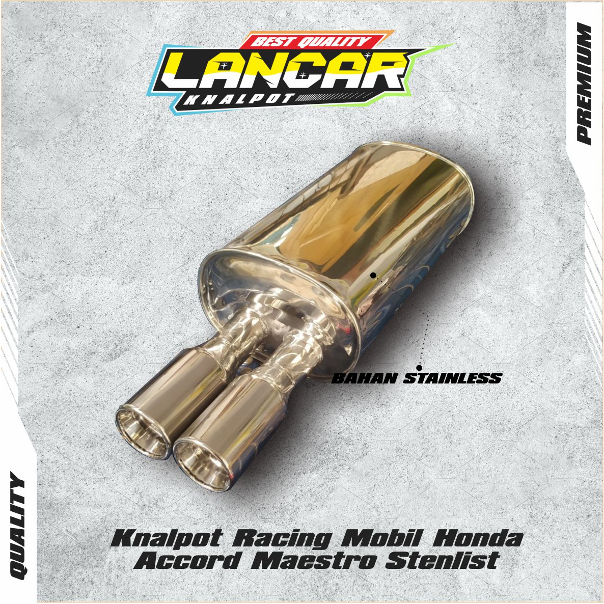 Knalpot Racing Mobil Honda Accord Maestro Stenlist