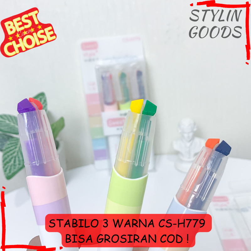 

TERBARU STABILO 3 WARNA WARNI SWEET STYLE 1 SET 3 PCS STABILO CS-H779 ALAT TULIS KANTOR BISA COD GROSIRAN