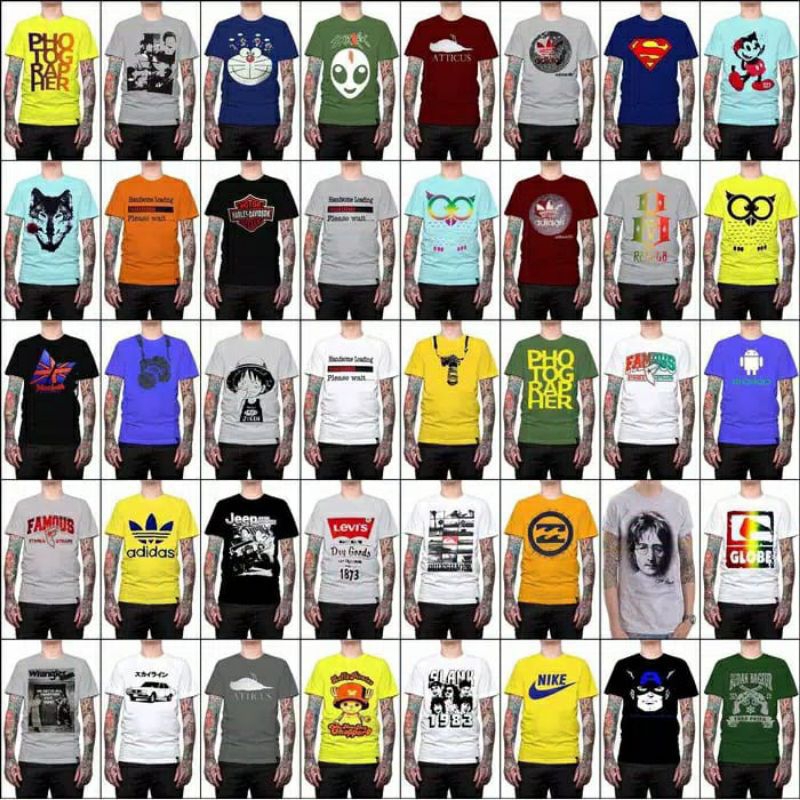 KAOS MOTIF DISTRO TERMURAH/KAOS MURAH/KAOS KEREN/KAOS MOTIF/KAOS KONVEKSI