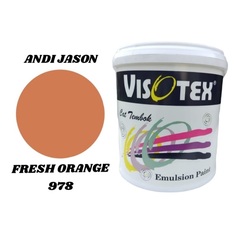 CAT TEMBOK VISOTEX KEMASAN 4.5KG NO 978 FRESH ORANGE