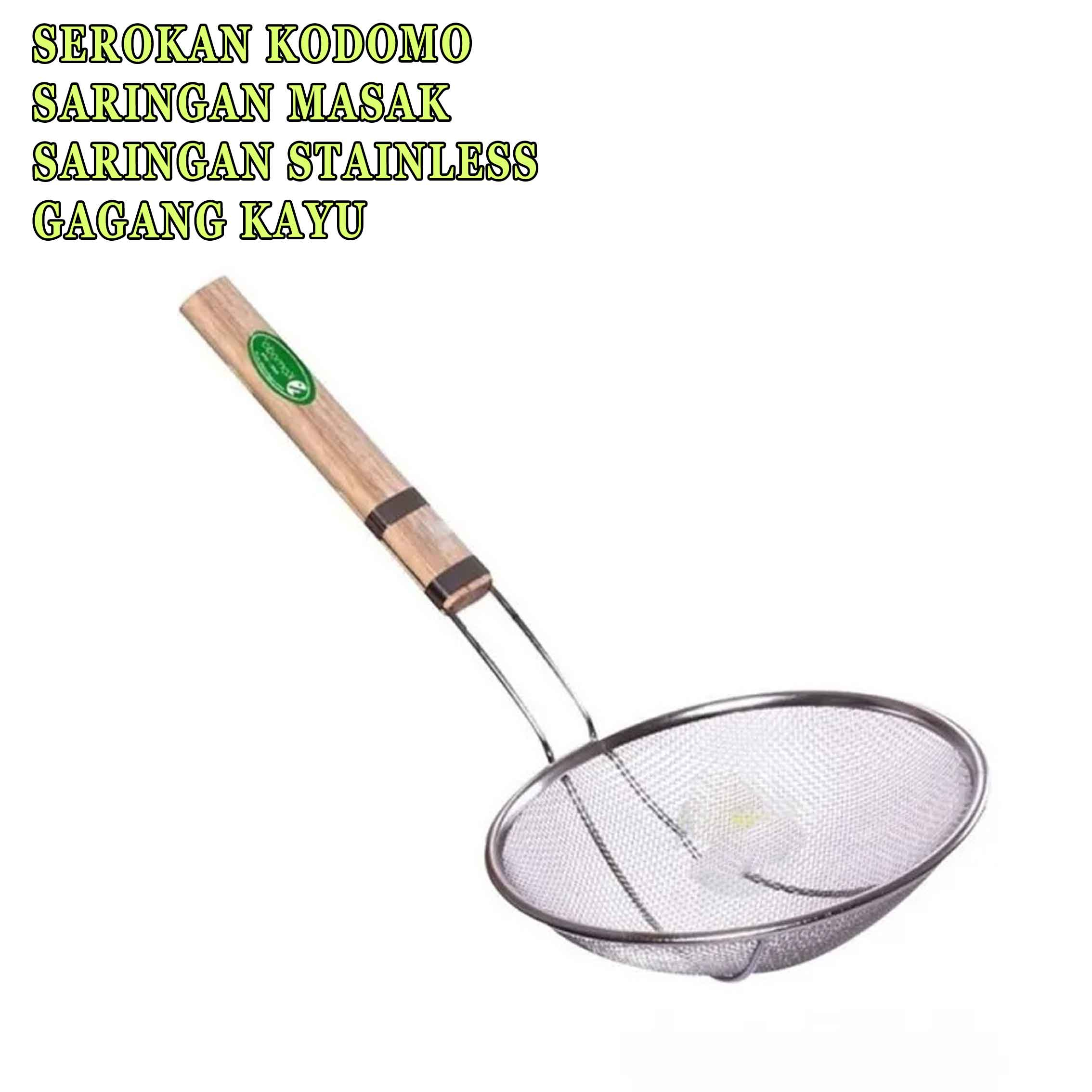 Saringan Gagang Kayu* Kodomo* Serokan Serbaguna* Saringan Stainless