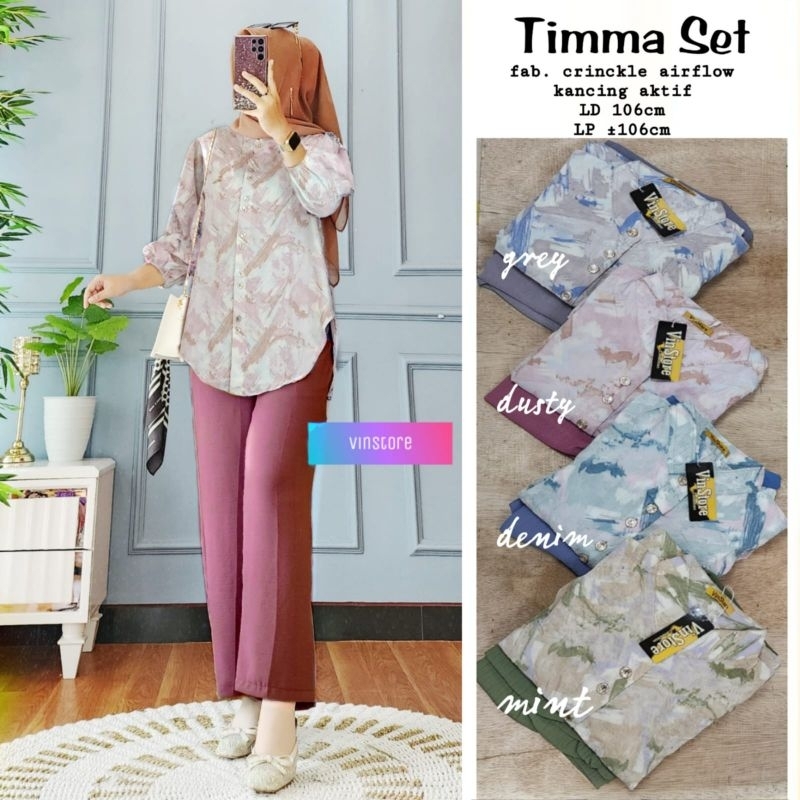 TIMMA Set Celana ORI VINSTORE | Crinkle Airflow