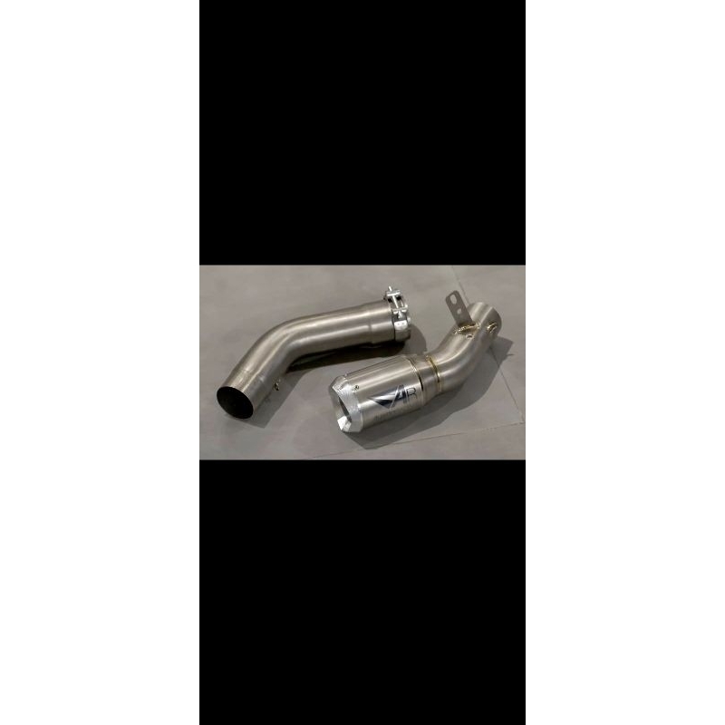 Austin Racing GP1RR Race Spec Silver Tip With Laser Etched Titanium De Cat Exhaust Z900