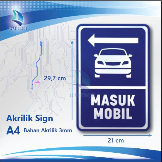 SIGN AKRILIK PARKIR MOBIL  | RAMBU PARKIR MOBIL