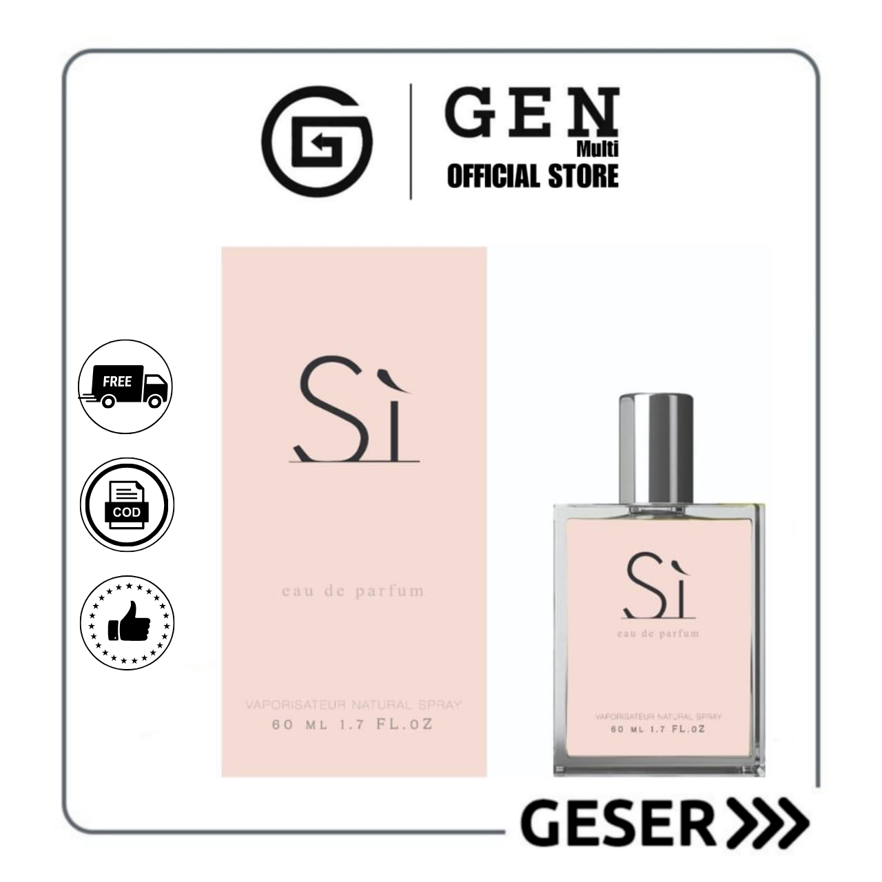 GEN - Parfum Si 60ml Premium / Parfum Women Si 60ml / Minyak Wangi Si 60ml