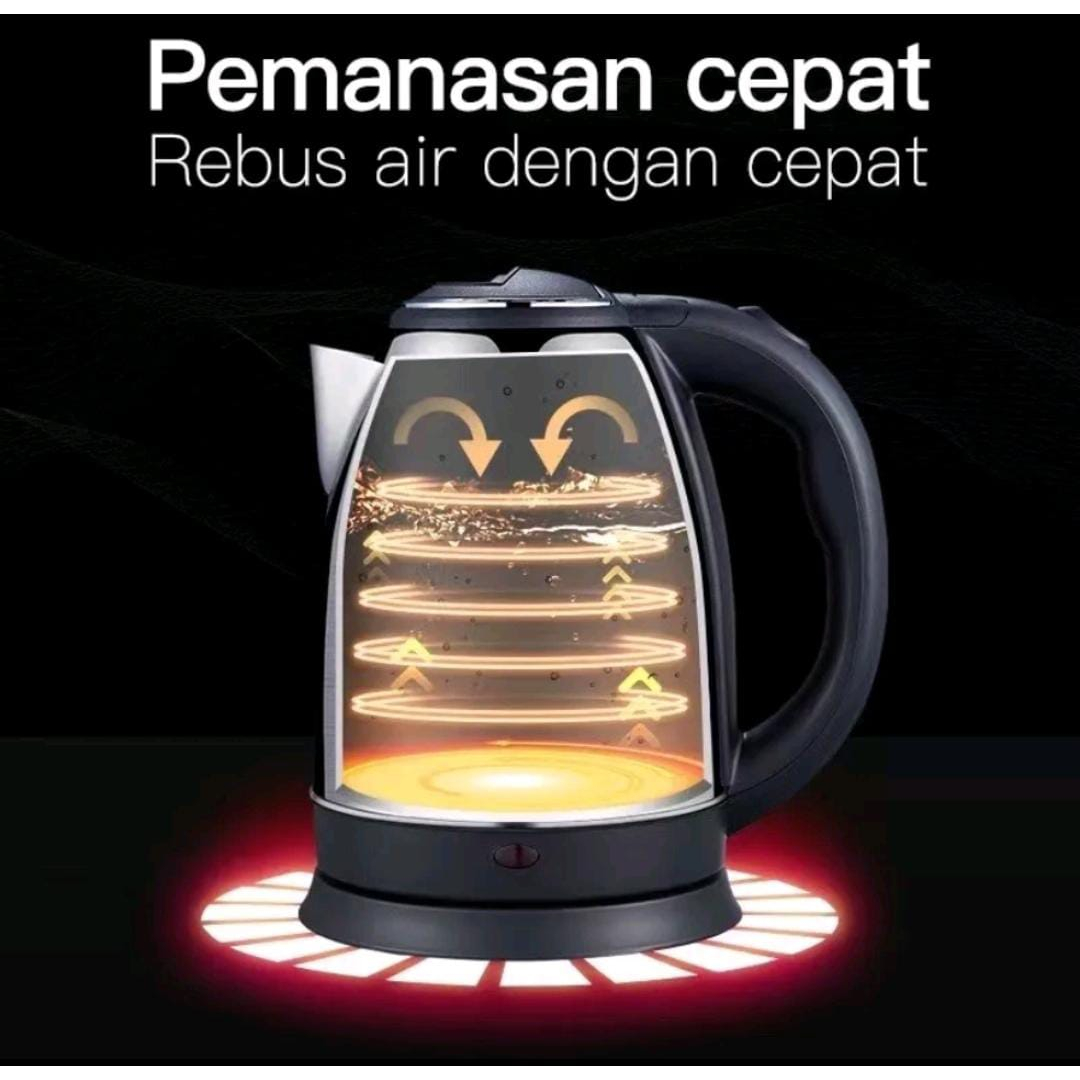 [ASS] Teko Listrik Pemanas Air Panas Stainles  2Liter