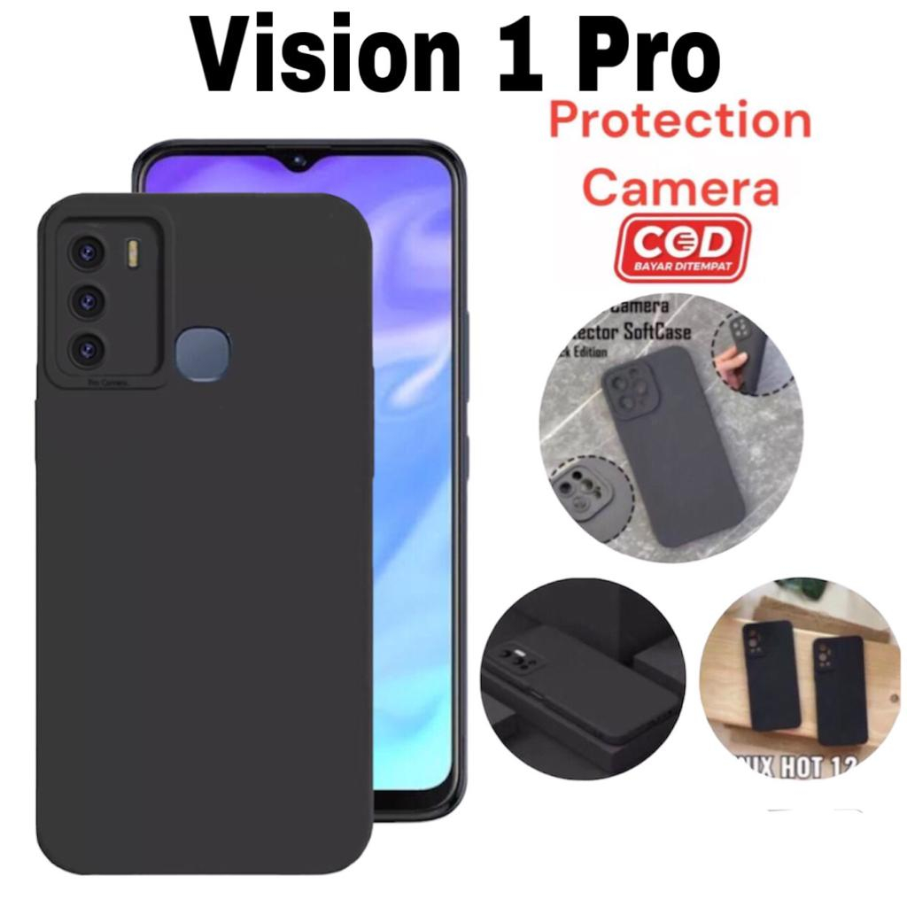 SOFT CASE ITEL VISION 1 PRO REAL LIQUID PRO CAMERA PREMIUM CASING HITAM POLOS