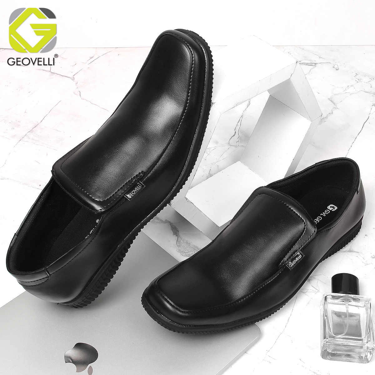 Geovelli G1947 Sepatu Pantopel Pria Pantopel Sepatu Pria Sepatu Formal Pria Sepatu Kantor Pria Hitam