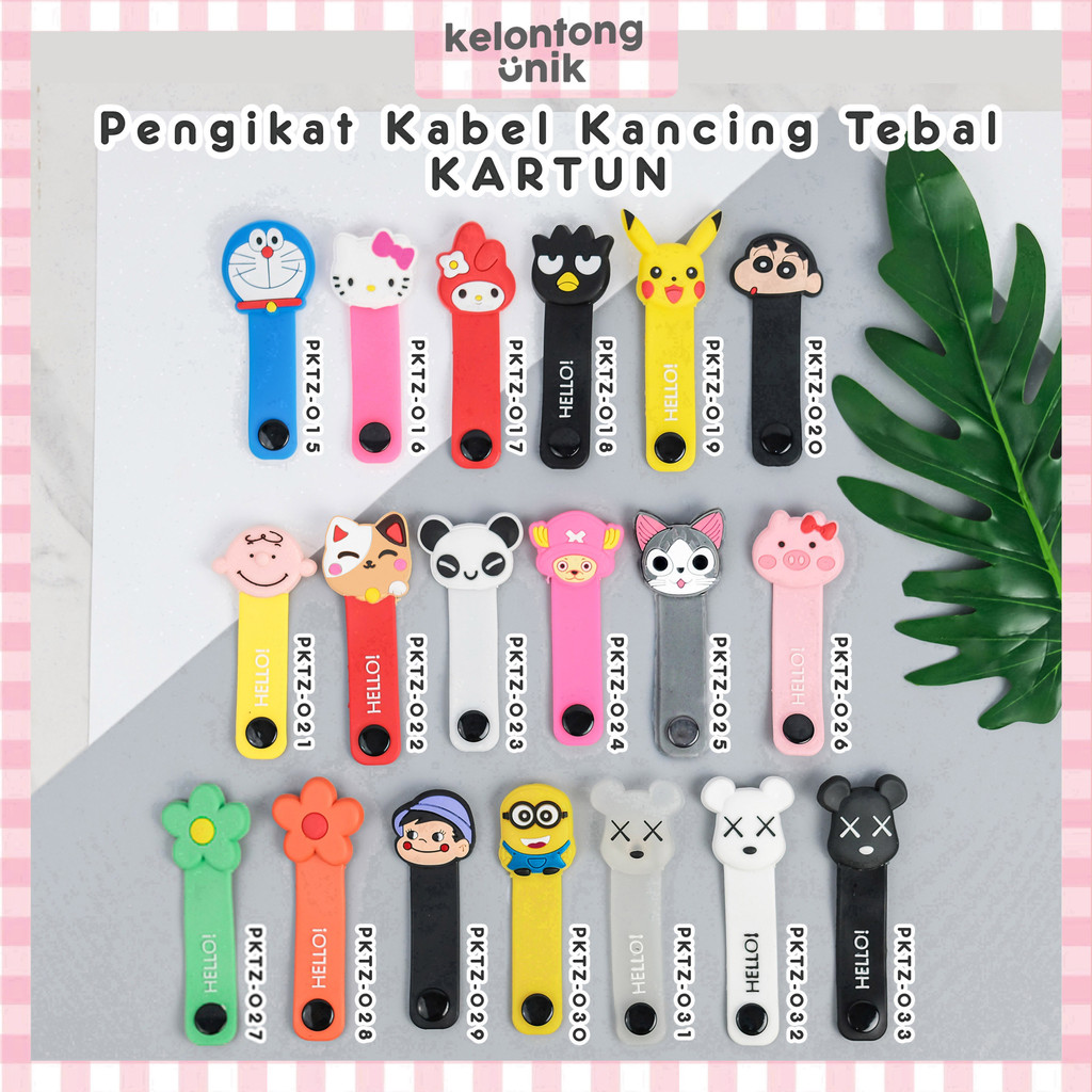 CARTOON - Cord Holder 3D Lebar/ Klip Kabel/ Penjepit Kabel/ Pengikat Kabel