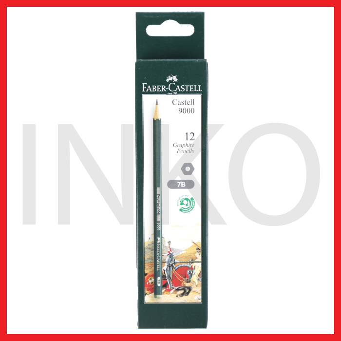 

FABER CASTELL BLACK PENCIL CASTELL 9000 7B 12PCS