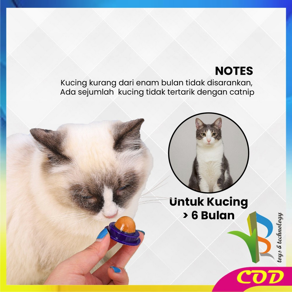 RB-C846 Cemilan Kucing Bola Catnip Snack Permen Bola Vitamin Cemilan Anabul Anti Stress / Makanan Hewan Catnip Snack Kucing Toys