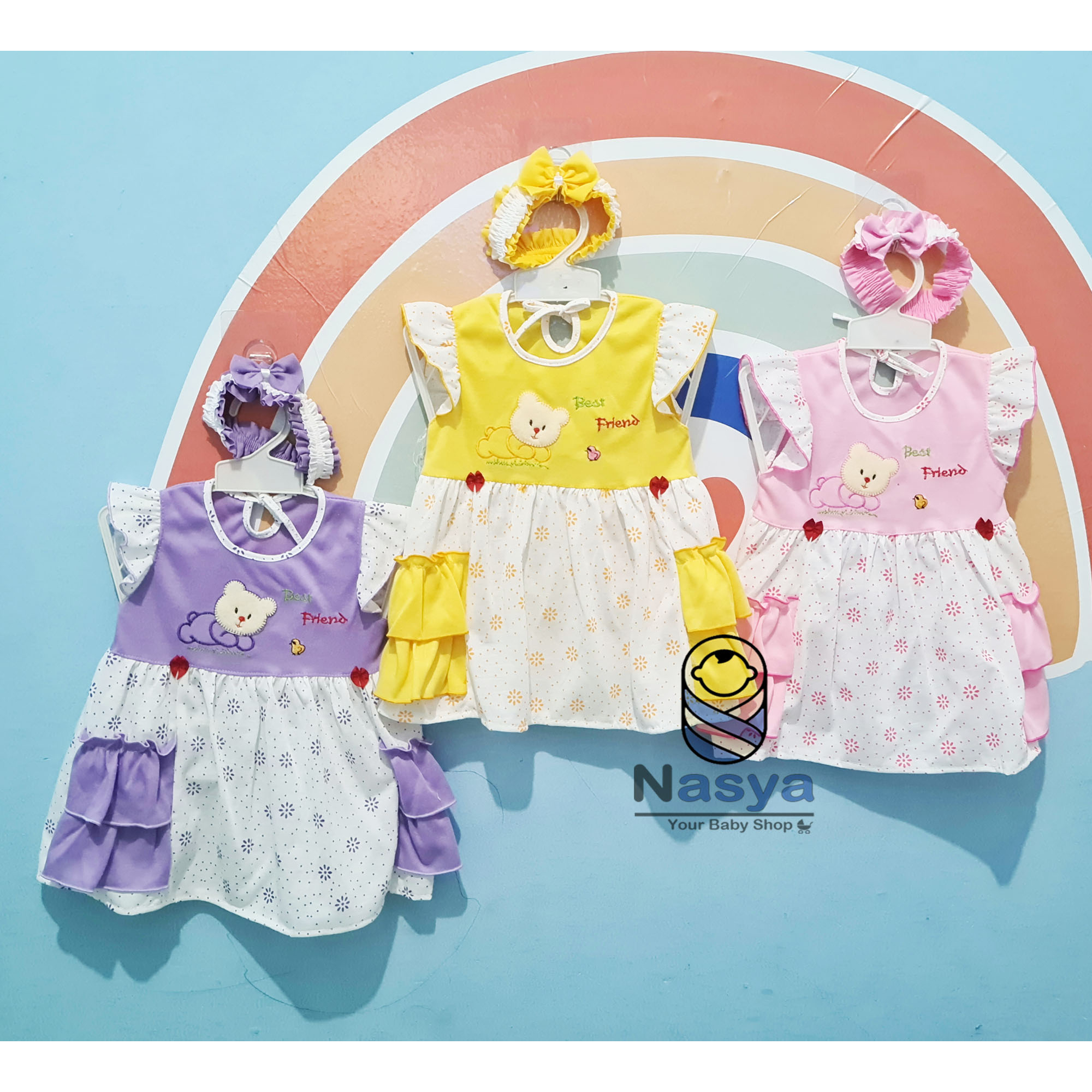 [P-017] Dress Bayi (0-6 bulan) / Setelan Bayi Perempuan Bebek