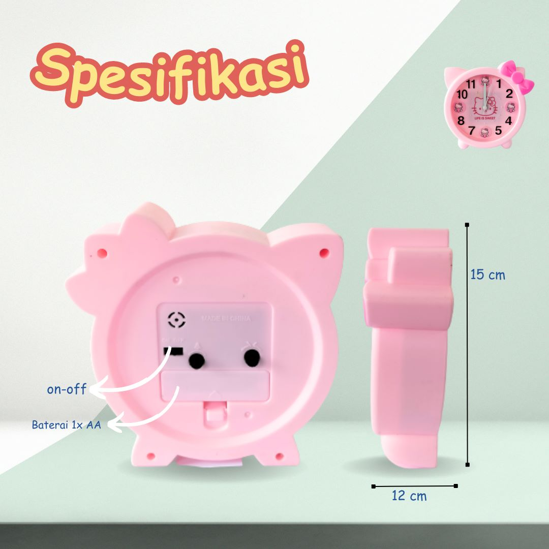 Jam Weker Beker Alarm Anak Lucu Multifungsi Suara Hadiah Karakter