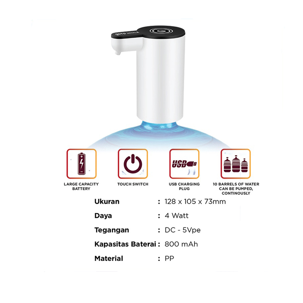 POMPA GALON AIR OTOMATIS / POMPA GALON ELEKTRIK / POMPA AIR MINUM GALON / WATERPUMP / POMPA AIR GALON CHARGER