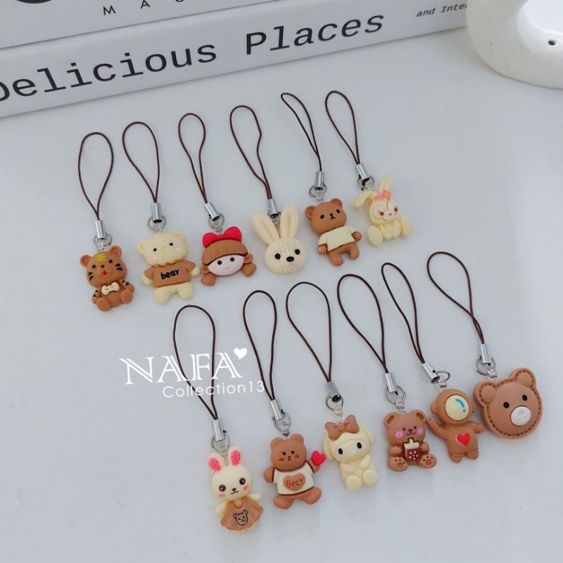 (12pcs) Gantungan Hp Karakter Lucu