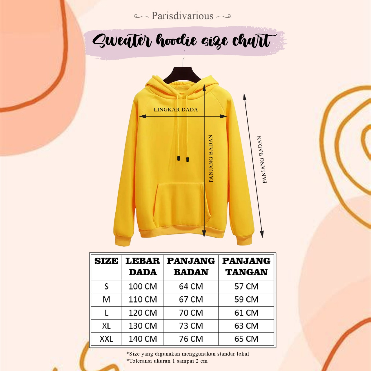 Parisdivarious Sweater Hoodie Jemper Kakao Friends Bahan Fleece Size S - XXL (Pria &amp; Wanita)