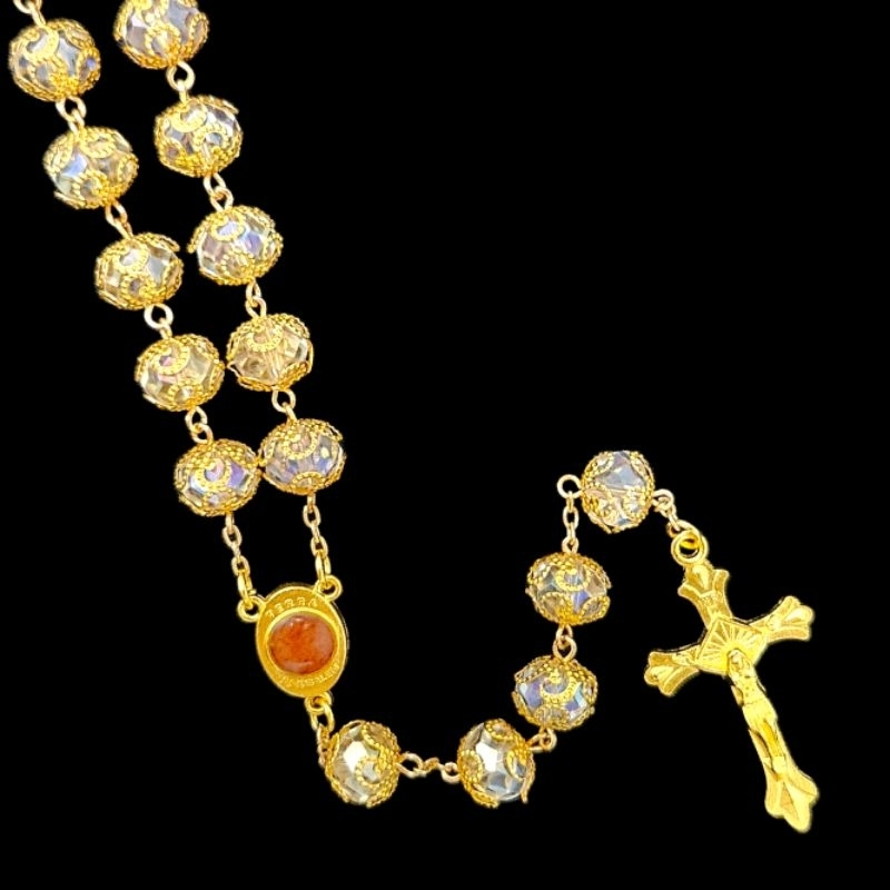 Rosario Jerusalem Golden Crystal Rosary Jerusalem 10mm