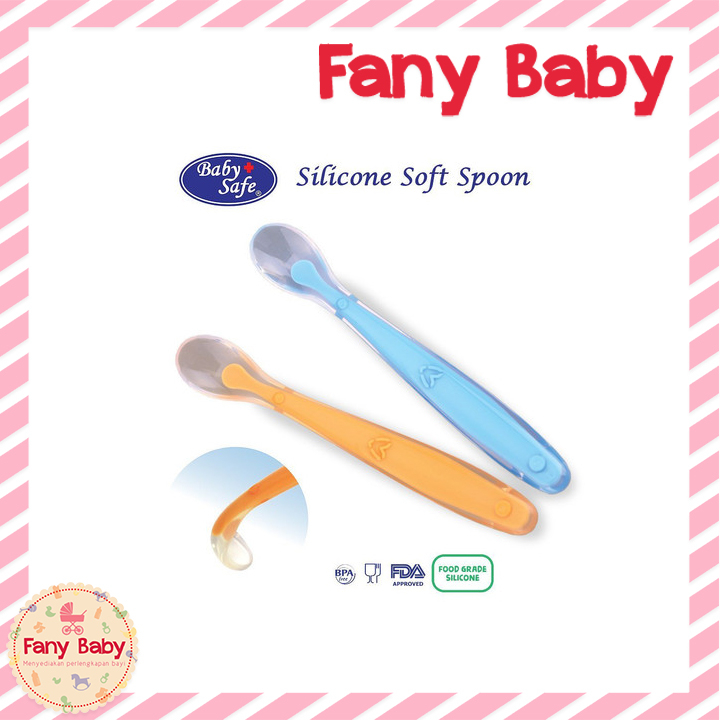 BABY SAFE SILICONE SPOON SET 2 PCS / SC009