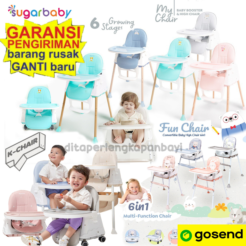 Sugarbaby My Chair (Baby Booster &amp; High Chair) : 6 Growing Stages KURSI MAKAN BAYI SUGAR BABY MY CHAIR BABY BOOSTER HIGH CHAIR SUGARBABY 6 POSISI KURSI Makan sugarbaby  Space Baby Hello Bear Meja Makan Bayi Fun Chair High Chai