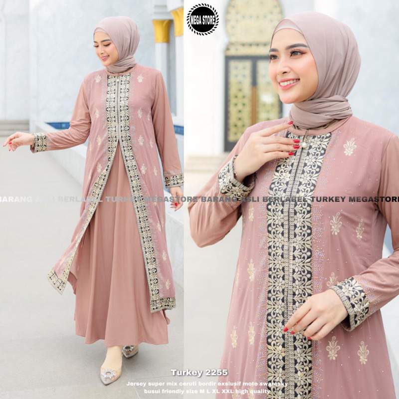 Gamis Turkey Dress 2423 Busana Muslimah Original By Mega Store Model India