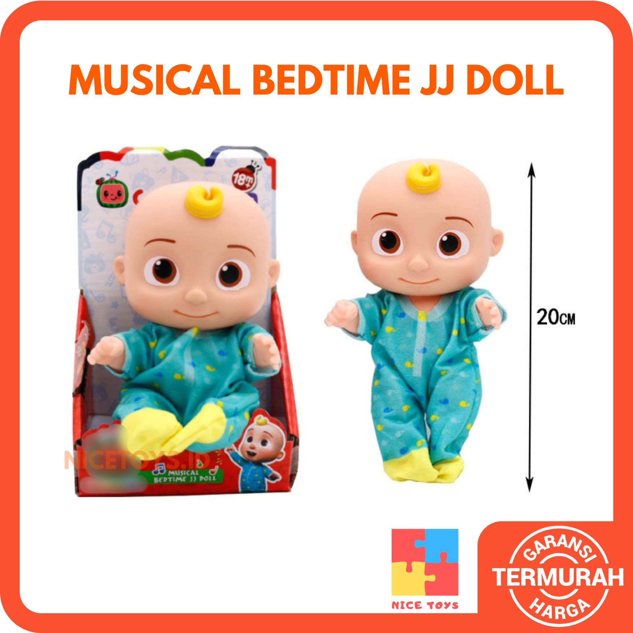 Musical Bedtime JJ Doll Baby Doll Reborn Mainan Boneka Bayi Mainan Boneka Bayi Bernyanyi Mainan Boneka Bayi Musikal Boneka Bayi