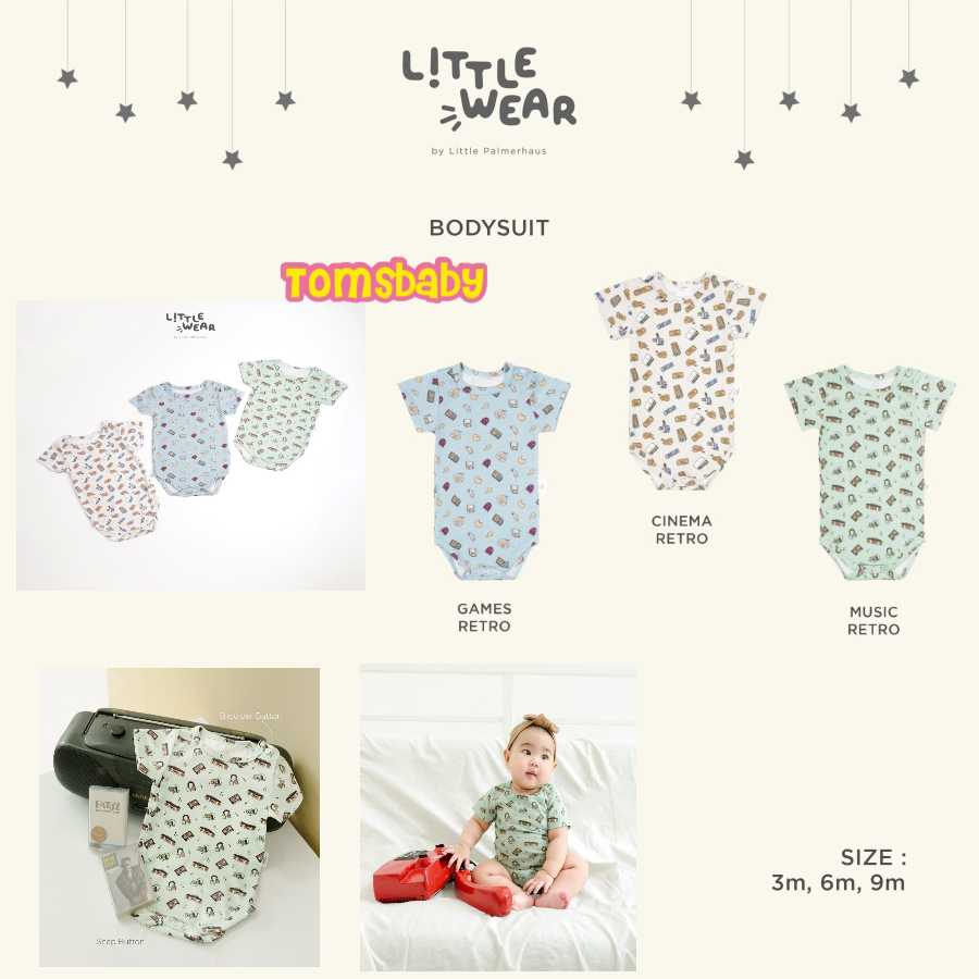 [TOMS] LITTLE PALMERHAUS (1pcs) LITTLE WEAR Bodysuit Roundneck / Jumper Bayi