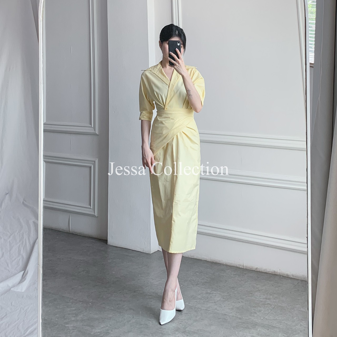 Premium Ribbon Tied Dress TH 382 COTTON