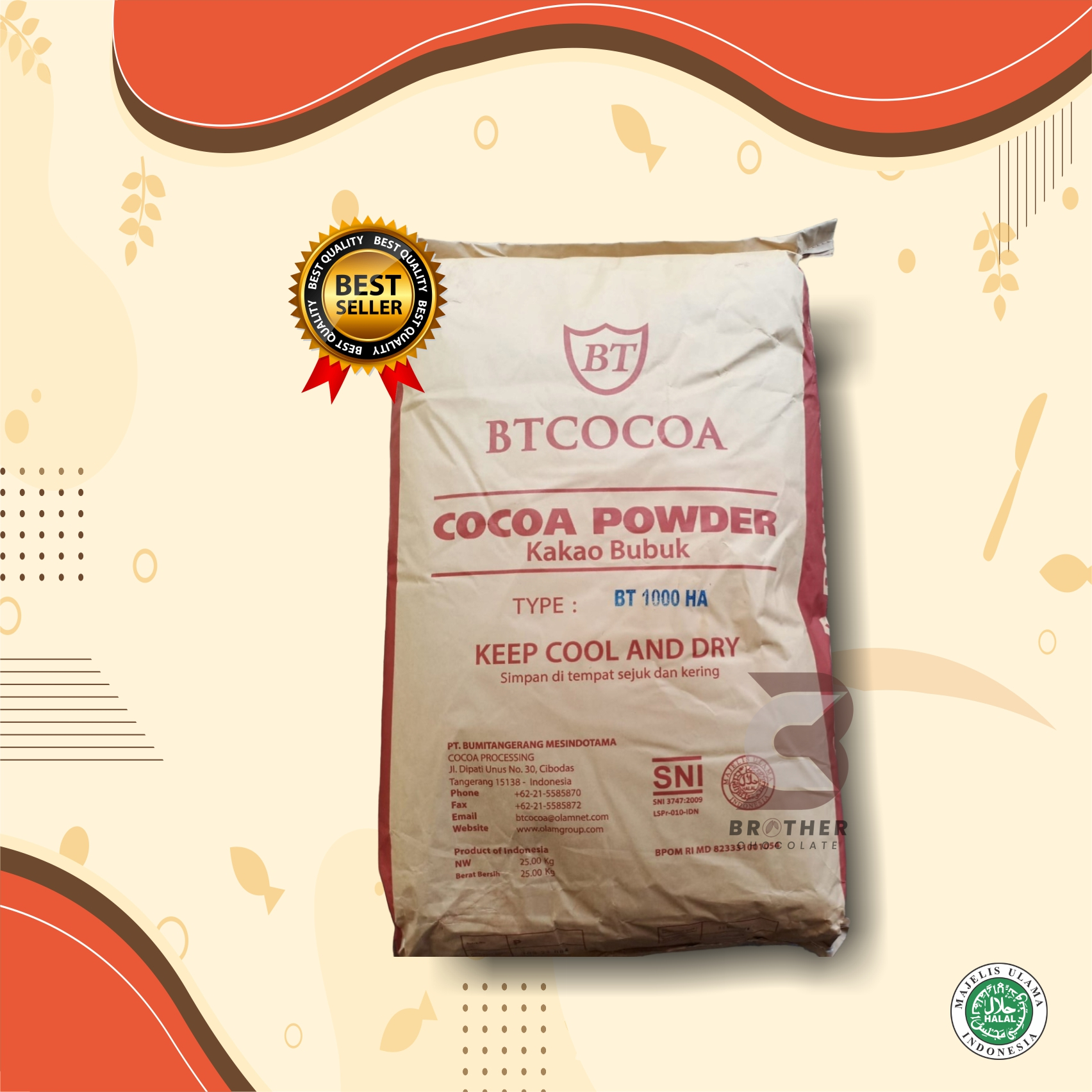 

BUBUK MINUMAN CHOCO BT COCOA 1Kg - SERBUK CHOCO DARK CHOCO BT COCOA 1Kg