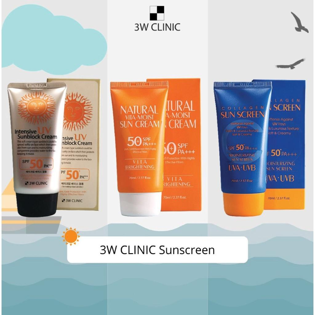 3W Clinic Sunscreen Collagen / Natural Vita Moist / Sunlock / Sun Cream