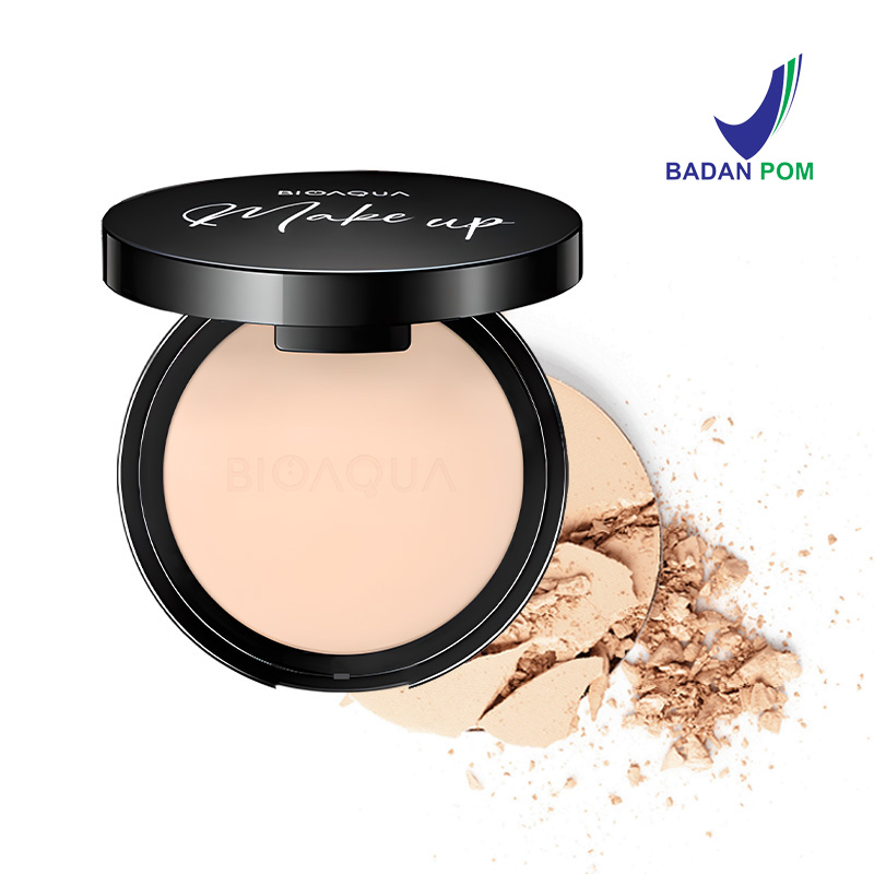 Bedak Padat Glowing Bioaqua Make Up Powder BPOM - Bedak Rias Wajah Alami