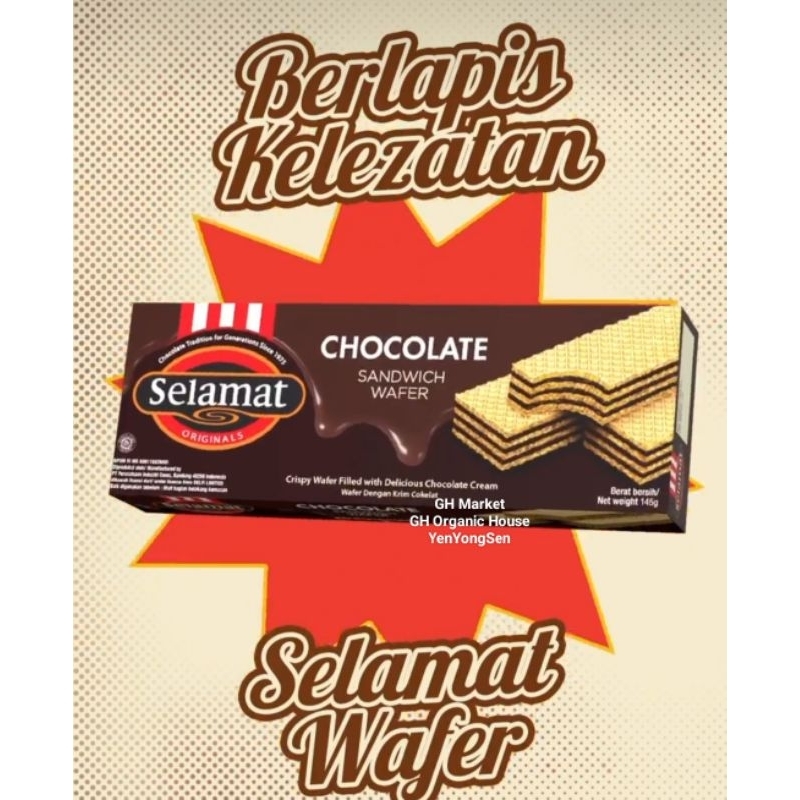 

Wafer Selamat 145 gr / Choco / Black Vanilla / Double Choco / Terlaris