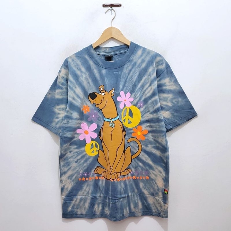 Kaos Baju Scooby-Doo Flower T-shirt Tie dye over unisex