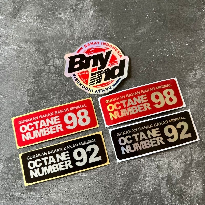 Stiker OCTANE NUMBER Sticker GUNAKAN BAHAN BAKAR princutt