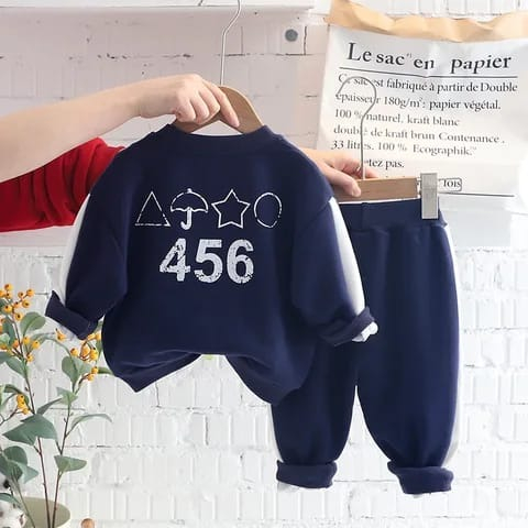 Baju lucu anak laki laki usia 6 bulan - 5 tahun premium setelan Motif Simbol Navy keren