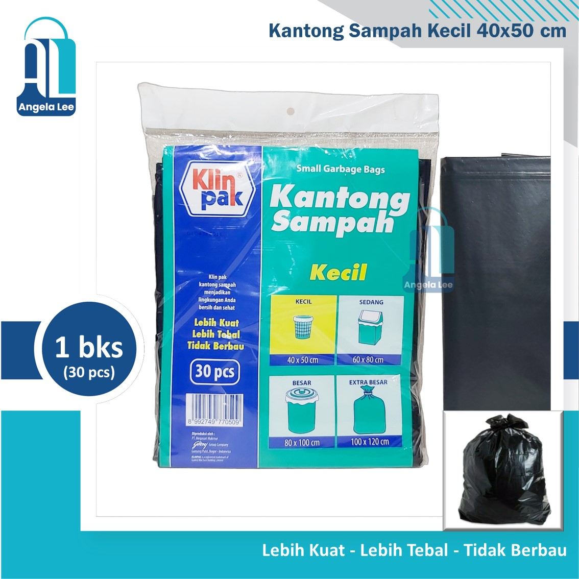 Klinpak Plastik Kantong Sampah Kecil 40x50cm isi 30 lembar