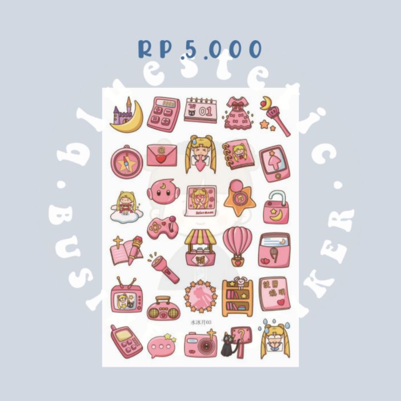 

[BLUESTETIC] STIKER Elektronik aesthetic | isi 30/pcs Deco Stiker DIY scrapbook stiker jurnal diary