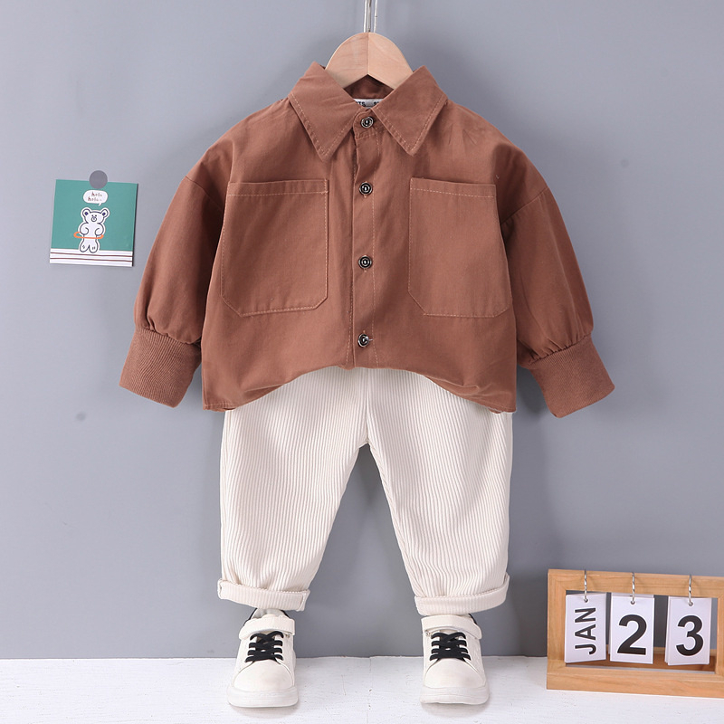 One set Brown Anak laki laki premium usia 6 bulan - 5 tahun ala korea