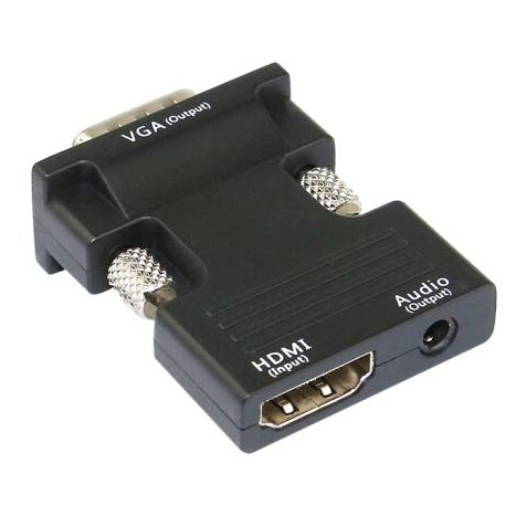 Adaptor Converter HDMI Female to VGA Male 1080P Audio Port