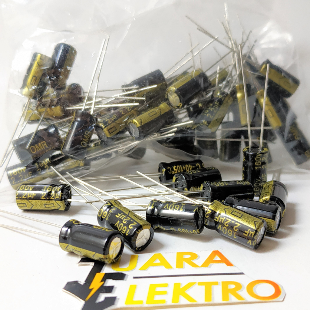 (10 PCS) KAPASITOR ELCO 2.2uF / 160V | Capasitor Elko 2.2 uF/160 Volt