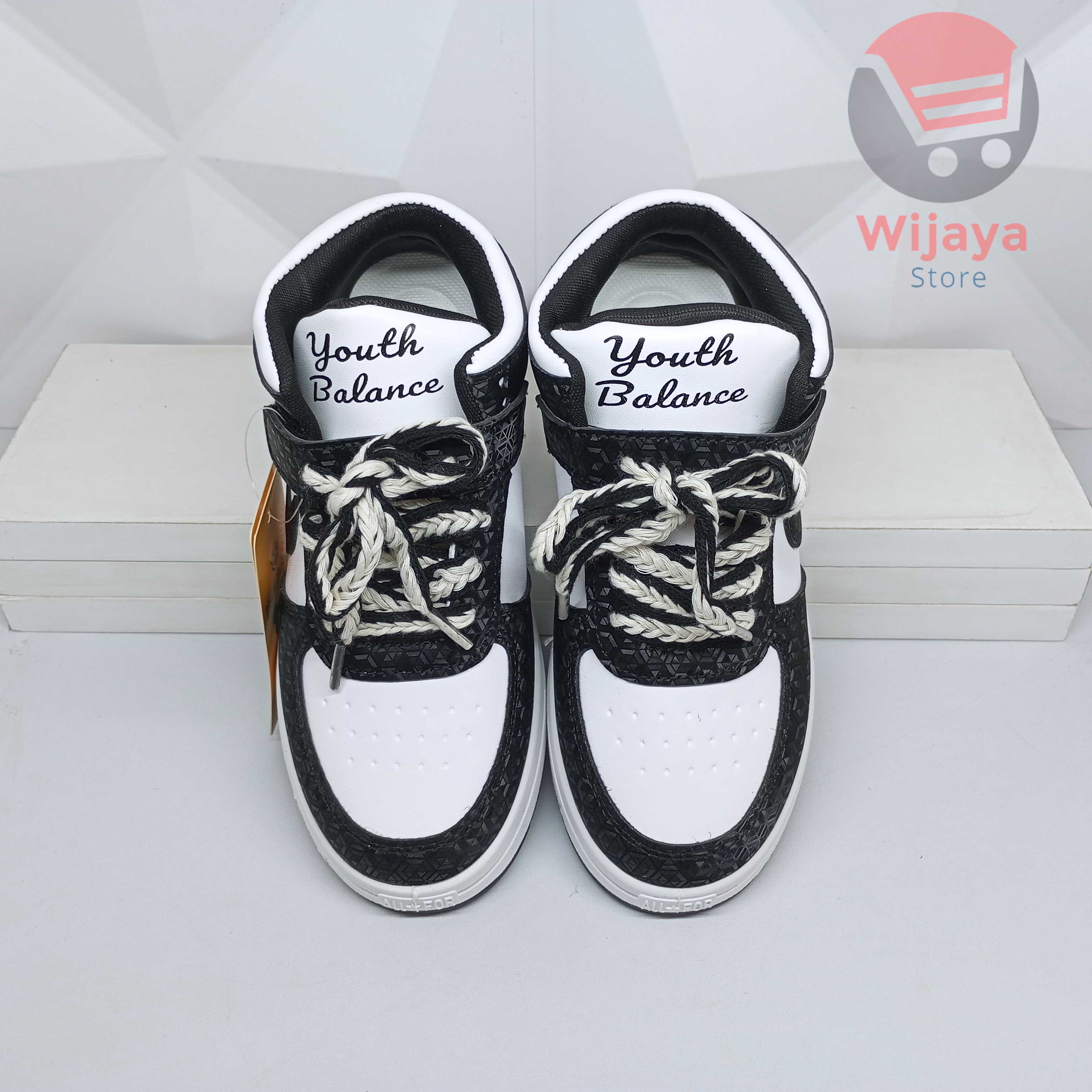 Sepatu Sneakers Anak TK 26-37 Balance Jordan Gaya dan Kualitas Terbaik Desain Fashion Import Perekat Anak Cowok Laki-laki D2H 306