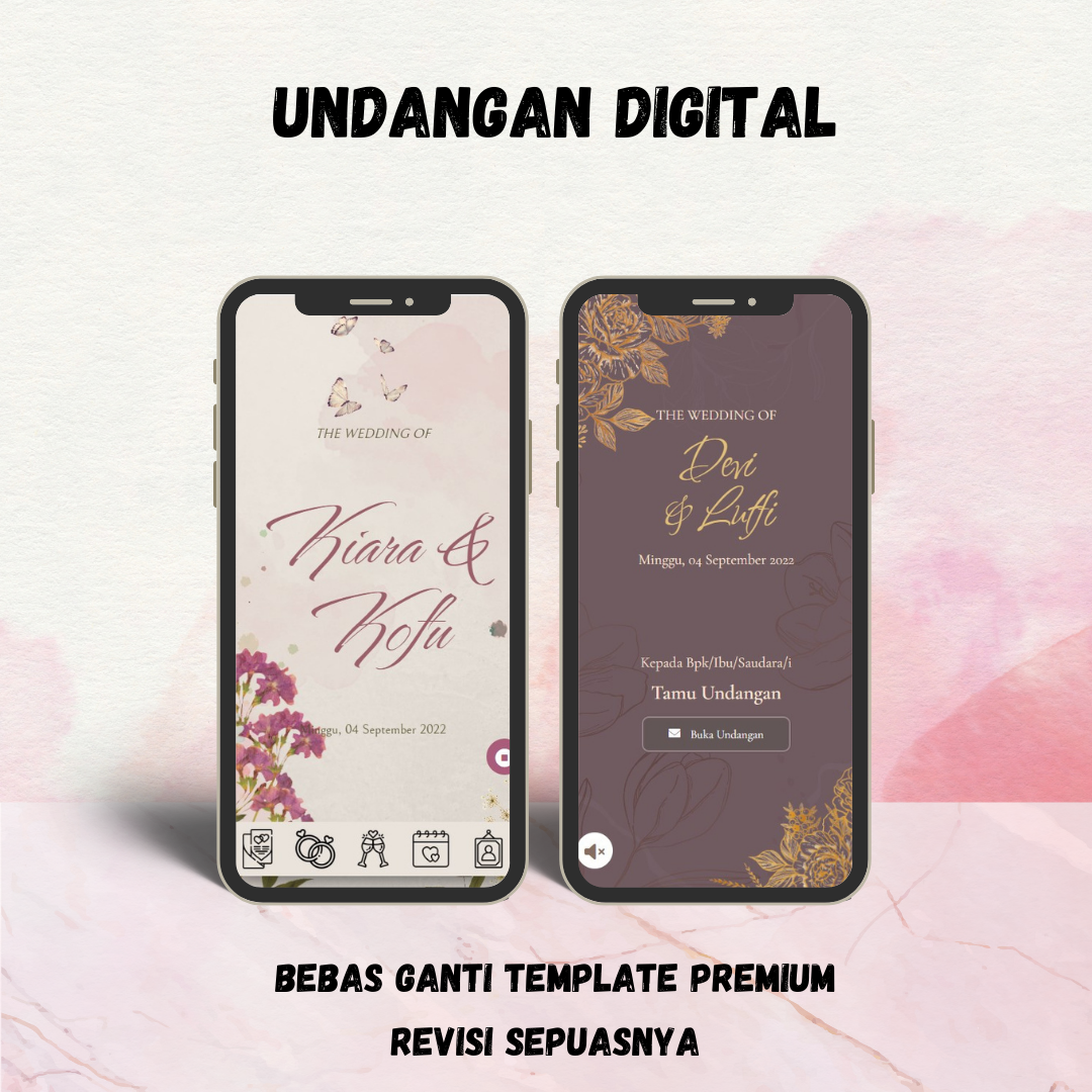 Undangan Digital Undangan Online Pernikahan Desain Premium