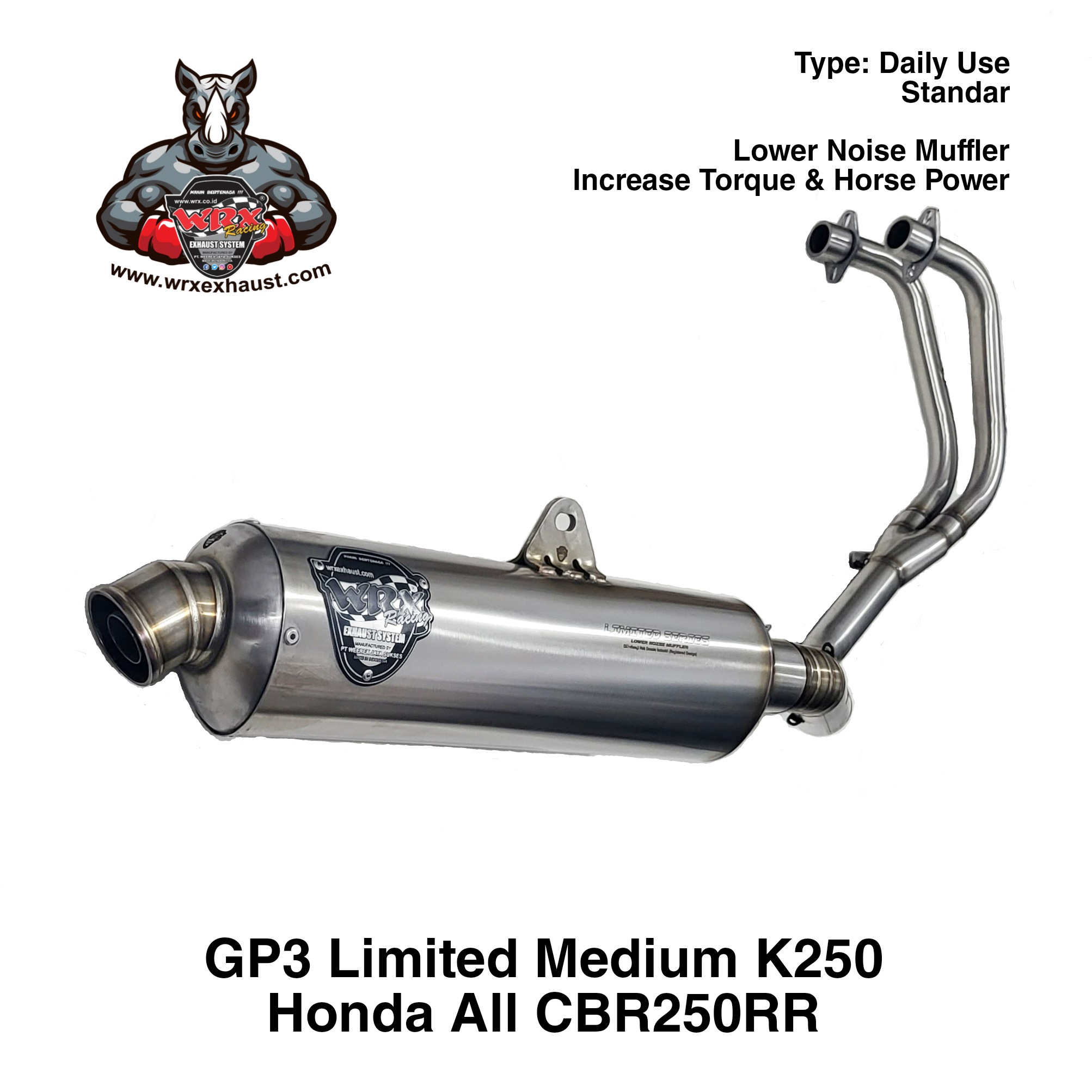 Knalpot WRX GP3 Limited K250 CBR250RR