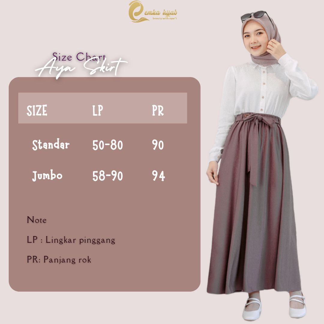 AfsheenaStore Aya Skirt by Emkahijab/Rok Wanita